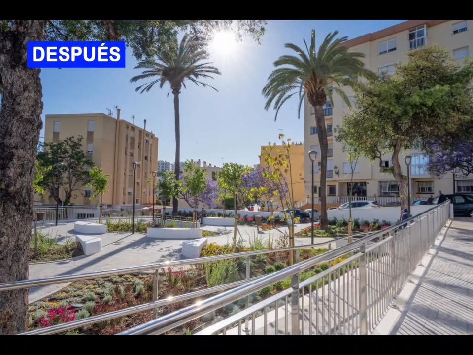 Este es el antes y el después que presenta la plaza Manuel Requena ‘Melilla’ tras la intervención que ha…