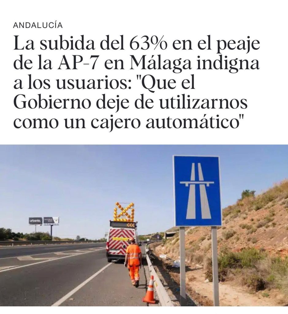 El Gobierno de Pedro Sánchez recauda más de 35 millones de euros al año con los impuestos de la autopista de…