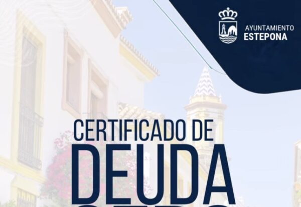Certificado de deuda cero del Ayuntamiento de Estepona